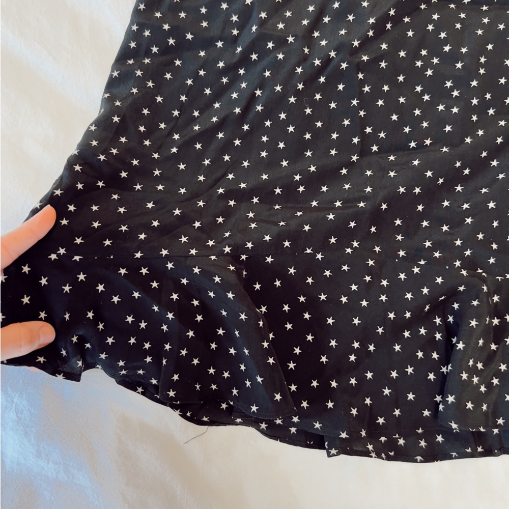 100% Silk Madewell Ruffle Star Mini‎ Skirt - Picture 5 of 6